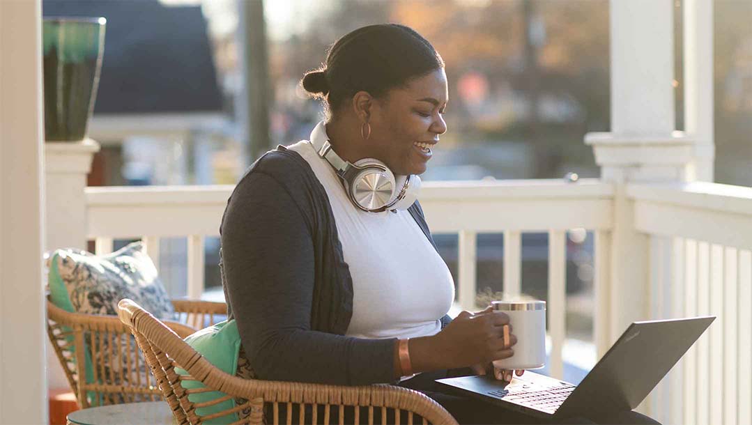 Woman at computer